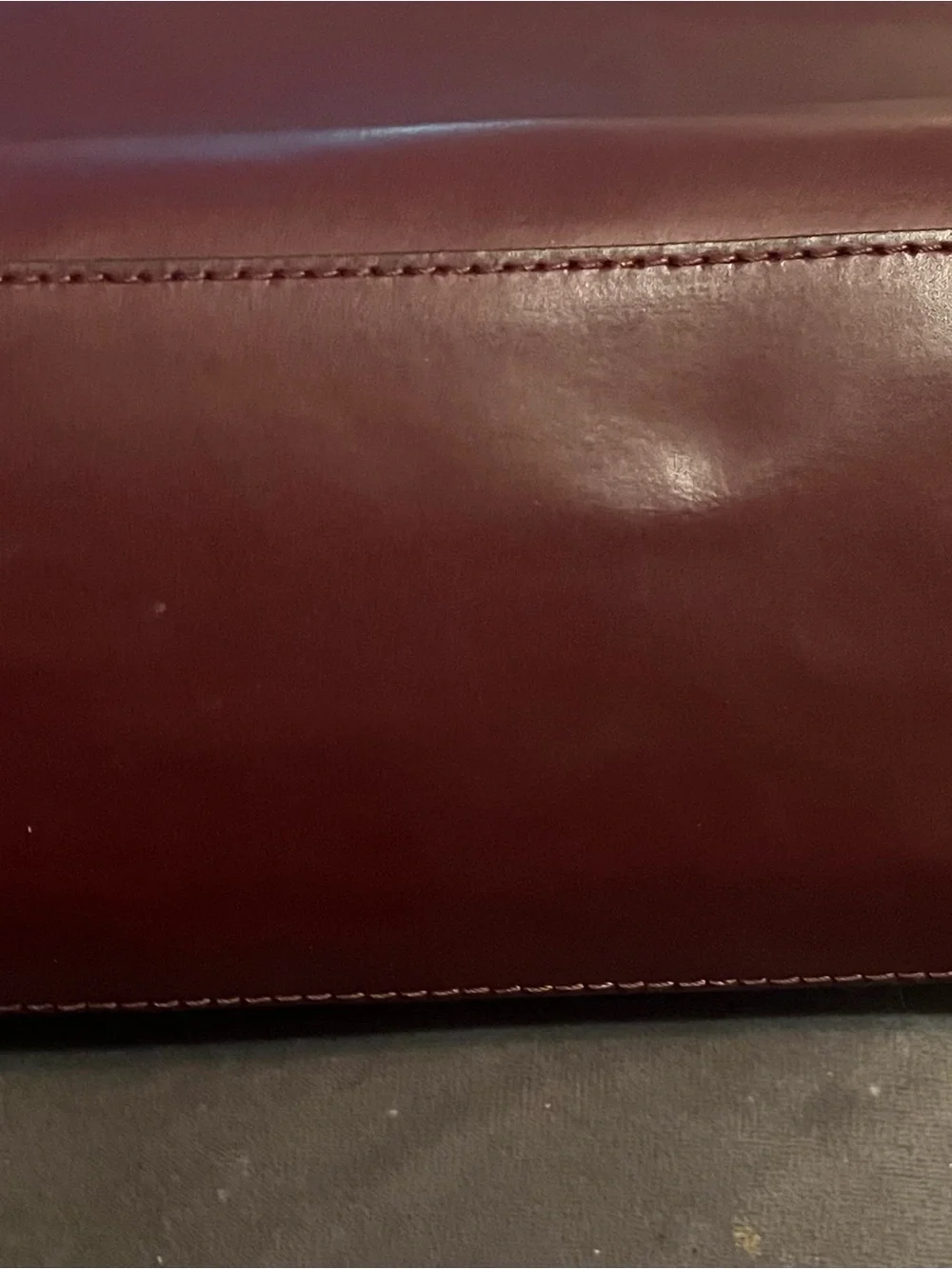 LACUCCI ITALIAN LEATHER Burgundy Suede & Leather Satchel with Gold Hardware